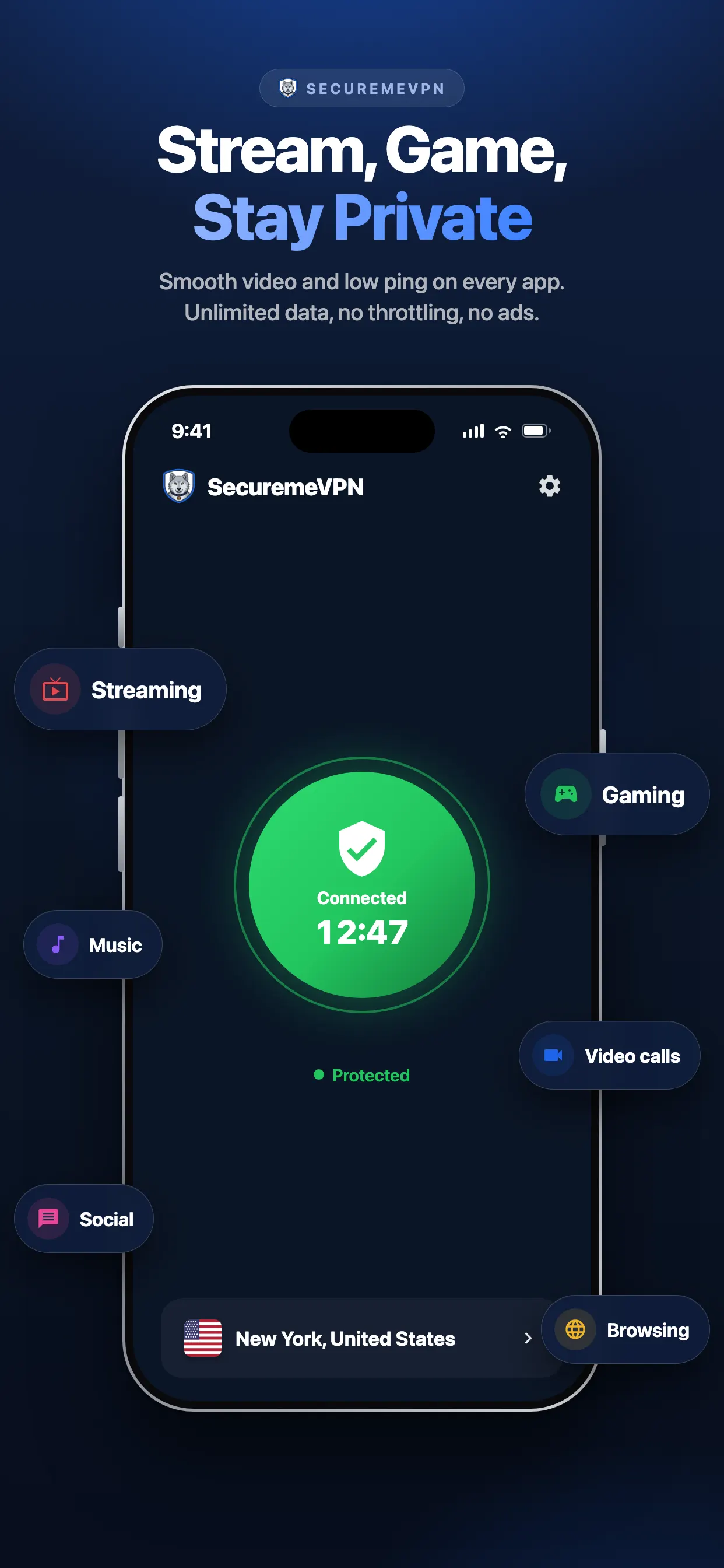 SecuremeVPN App Store screenshot 4