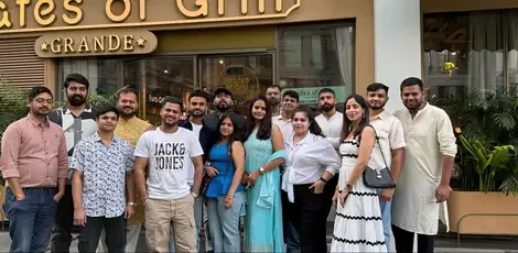 The Dharam Digital team together at a company get-together